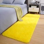 Amearea Premium Soft Fluffy Rug Modern Shag Carpet, High Pile, Fuzzy Shaggy Rugs for Bedroom Dorm Room Teen Apartment Decor, Comfortable Indoor Furry Carpets, (Yellow) 2x6 Feet