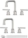 Brushed Nickel Bathroom Faucet Set: