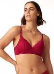 Naturana Adjustable Straps Soft Bra with High-Cut Side Panels for Support and Ease | Non-Wired Comfort for Women of All Ages and Sizes - 34 Cassis C