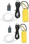 2PCS Aquarium USB Air Pump Portable Mini USB Aquarium Fish Tank Oxygen Air Pump Mute Energy Saving Fish Tank Air Pumps Yellow