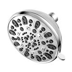 High Pressure Shower Head VMASSTONE 4.7" Rain Fixed Showerhead 7-Spray Setting with Adjustable Brass Swivel Ball Joint - Excellent Replacement for Your Bath Shower Head (FM-001 Chrome)