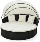 HAPPYGRILL Patio Round Daybed, Wick