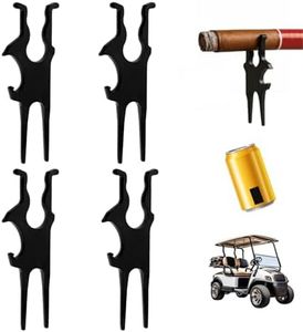 Multifunctional Golf Divot Repair Tool, Portable Golf Divot Fixer with Bottle Opener, Magnetic Golf Cart Attachment, Metal Alloy Golf Accessory (4)