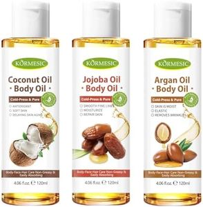 [Pack of 3] mercham Pure Natural Body Oil for Dry Skin, Super Moisturize and Anti-aging, Organic Body Oils for Face, Hair, Nails, Massage, Stretch Marks, Vegan Body Skin Care Oil for women -120ml*3