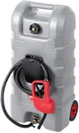 Garvee 15 Gallon Gas Can, Fuel Caddy with Pump, Fuel Transfer Tanks with 10 FT Delivery Hose Diesel Fuel Can for Cars, Lawn Mowers, Boats,Medium, Gray