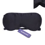 Extra Large! Alaska Bear - 2 straps natural silk sleep mask, super-smooth night mask