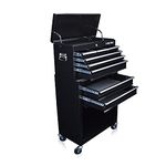 US PRO TOOLS TOOL CHEST TOOL BOX ROLLER CABINET GLOSS BLACK WITH DRAWER DIVIDERS!