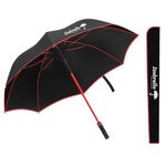 ISABRELLA Umbrella for Men - 54 Inch Umbrella Big Size - One-Click Automatic Open - Suitable for Rainy Days and Sun Protection (Red)