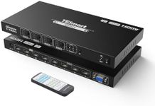 TESmart 4K@30hz HDMI Matrix 4K Video Switcher 4x4 Multi-viewer, HDCP, EDID, 4 in 4 Out Updated 4x4 HDMI Matrix Switcher, RS232