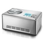 Unold Ice Cream Maker Nobile 48876 - Fully Automatic Self Cooling - 180W Electric Compressor - 2L Stainless Steel Bowl - Ready in 30 Minutes