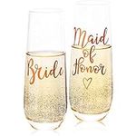 Juvale Rose Gold Stemless Champagne