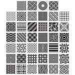 40 Pieces Geometric Stencils Painting Templates for Scrapbooking Cookie Tile Furniture Wall Floor Decor Craft Drawing Tracing DIY Art Supplies, 5.1 x 5.1inch
