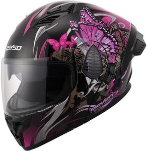 RSYSO Modular Full Face Motorcycle Helmet DOT Approved Flip up Dual Visor Motorbike Racing Street Bike Lightweight Helmet for Adult Pink XX-Large