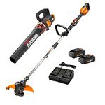 WORX WG927 40V Power Share Grass Trimmer & Blower Combo Kit, Black and Orange