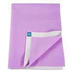 Mee Mee Waterproof Quick Dry Sheet for Baby | Bed Pad Anti-Piling Extra Absorbent Washable Mattress Protector | Cotton Fast-Drying Sheet For Overnight Protection | 0-24 Months (Large,100x140cm,Purple)