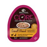 Wellness CORE Small Breed Savoury Medleys, Dog Food Wet for Smaller Breed, Grain Free, High Meat Content, Chicken and Duck, 85 g (Pack of 12)