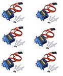 Super Debug (6 Pcs) SG90 Micro Servo Motor 9G RC Robot Helicopter Airplane Boat Controls