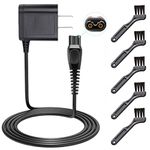 HQ8505 Charger Fit for Philips Norelco 2300 3000 4000 5000 6000 7000 9000 Series Electric Shaver Multigroom Mg7770 7750 5750 Beard Trimmer HQ8505 Norelco Charger Cord