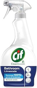 Cif Cleanboost Bathroom Spray 100% grime & limescale removal for cleaning ceramic, chrome, enamel, plastic, and stainless-steel surfaces 500 ml