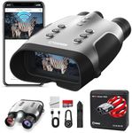 CIGMAN Night Vision Goggles 4K with 1000M Range, F/0.8 Aperture, 4" Display, Wi-Fi Control, IP54 Waterproof Night Vision Scope with Flashlight, Backlit Buttons & 64GB Storage for Outdoor Use
