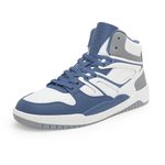 Red Tape Casual Sneaker Shoes For Men | Elegantly Rounded Front, Soothing Insole & Impact-Resistant Blue/Grey, 9 Uk