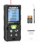 Huepar Laser Measure 330FT Laser Measuring Tool Digital Laser Distance Meters with 2 Bubble Levels, Backlit LCD, Measure Distance, Area and Volume and Pythagorean Mode DM-LM100