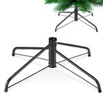 Roowest Folding Christmas Tree Stand Artificial Xmas Tree Base Holder Replacement Metal Tree Base for Artificial Christmas Tree(Green, 16 Inch)
