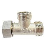 Tee Connector SENRISE 1/2" 3 Way Hose Connector T-Shape Equal Pipe Connecting Fittings for Water Pipe Adapter/Coupler (Type D)