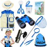 INNOCHEER Explorer Kit & Bug Catcher Kit for Kids Outdoor Exploration for Boys Girls 3-12 Years Old (Blue)