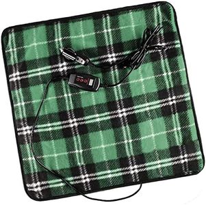 ZONETECH Green Plaid Warming Pad, Warms on Cold Weather, Perfect Sizing for Pets