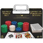 Professional Texas Hold ‘Em Poker Set, Classic Game with 200 Dual-Toned Chips and Cards in an Aluminum Case