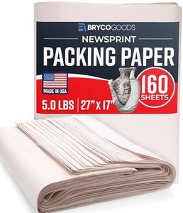 Packing Paper Sheets for Moving - 5lb - 160 Sheets of Newsprint Paper - Must Have in Your Moving Supplies - 27" x 17" - Made in USA