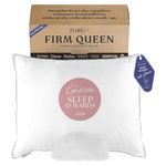 FluffCo. Down Alternative Standard/Queen Size Pillows | Luxury Hotel-Quality Cooling Pillow | Luxurious Breathable Microfiber Polyester Pillow | 300 Thread Count (Standard/Queen Size Firm - Pack of 1)