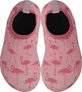 BomKinta Kids Water Shoes Boys Girls Quick Dry Non-Slip Aqua Socks for Beach Swimming Pool Pink Flamingo Size 1-2 M US Little Kid