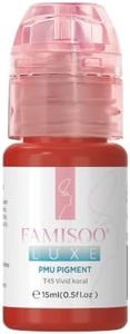 FAMISOO PMU Pigment for Lip (0.5fl.oz/15ml) Professional Tattoo Ink for Long-Lasting Lips Color Microblading Ink Permanent Makeup Beauty Tattoo Supplies(T45-Vivid-Koral-15ml)