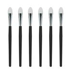 LORMAY 6 Pcs Silicone Eyeshadow and Lip Mask Makeup Brushes. Professional Tools for Applying Crème or Liquid Eye Shadows and Lip Colors