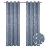 The Mill Shop Victoria Eyelet Curtains (1 Pair). Measures 54 x 72" (137 x 183cm). Washable Unlined Metallic Eyelet Curtains for Living Room or Bedroom - Genuine The Mill Shop Window Curtains