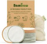 Bambaw Reusable Makeup Remover Pads | 22 Cotton Rounds, 1 Bag for Laundry & Storage | Cotton Rounds for Face | Eye Makeup Remover Pads | Reusable Cotton Rounds | Cotton Pads | Cotton Pads for Face