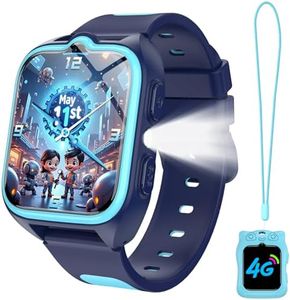 Kids Smart Watch，4G Smartwatch for Boys and Girls,GPS,Voice Chat，Video Calls, 800mAh Battery,SOS，LED Flashlight，Classroom Mode,Games,Camera, IP68 Waterproof，Children's Day gift for 4-15 Years Old
