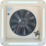 RVLOVENT RV Roof Vent Fan 12V Auto Remote Control 14'' inch 10 Speed (Smoke with light)