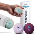 MindPanda Therapy Stress Balls For Adults - Expertly Designed For Relaxation & Focus, Soothing Aromatherapy For Anxiety & Stress Relief, Soft, Medium & Hard For Grip Strengthening.