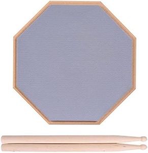 8 Pouces Tambour Silencieux, Percussions Baguettes Entrainement, Pratiquer La Batterie De Pads, Drum Pad Avec Baguettes De Batterie En Bois Massif, Pour DéButants MéLomanes, Gris