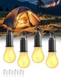 BrightArk Camping Lights Rechargeable Camping Lights for Tents, 3 Lighting Modes Camping Lights Lanterns Portable Tent Lights for Camping, Hiking, Fishing, Emergency, Household, Car Repairing, 4PCS