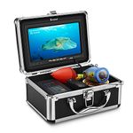 Eyoyo Underwater Fishing Camera Video DVR Recording Fish Finder 7 Inch LCD Monitor HD 1000 TVL Waterproof Camera Adjustable Infrared & White Light for Ice Lake Sea Boat Kayak Fishing 30m(98ft) Cable