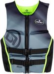 O'Brien Men's Flex V-Back Life Jacket - US Coast Guard Approved Level 70 Buoyancy - Water Sports Activity Including Boating, Paddle, Skiing, Surfing & Swimming