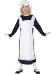 Smiffys Victorian Poor Girl Costume, White, 4-6 years