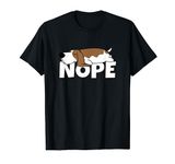 Nope Lazy Dog Basset Hound T-Shirt