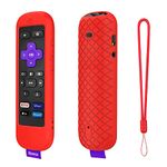 Silicone Remote Cover Compatible with Roku Ultra 2022 Voice Remote, Washable Anti-Slip Case, Reserved Charging Port