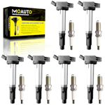 MOAUTO Set of 6 Ignition Coils Pack UF487 90919-02255 & 6 PCS Iridium Spark Plugs Compatible with Lexus Toyota Lotus ES350 RX350 RX450h Avalon Camry Highlander RAV4 Sienna Venza Evora