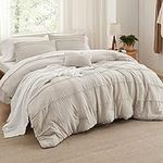 Bedsure Beige Queen Comforter Set -